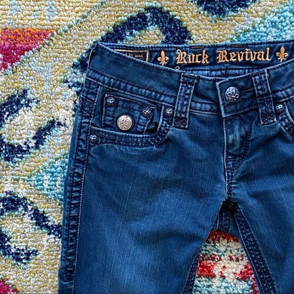 Rock Revival Jen Dark Wash Skinny Jeans - Picture 4 of 14